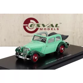   Esval Model - ADLER TRUMPF JUNIOR CABRIOLET OPEN 1934 2 TONE GREEN RED