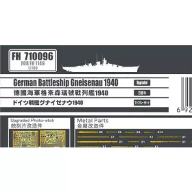 Flyhawk - German Battleship Gneisenau 1940 PE Sheets