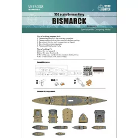Flyhawk - German Navy Bismarck Battleship Wood Deck