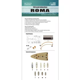 Flyhawk - Italian Navy Roma Battleship Wood Deck