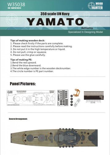 Flyhawk - IJN Navy Yamato Wood Deck