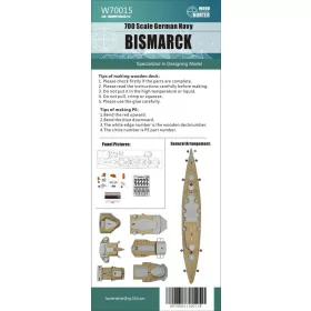 Flyhawk - WWII German Battleship Bismarck Wood Deck