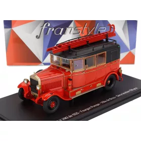   Franstyle - LAFFLY VM2 TRUCK FOURGON POMPE SAPEURS POMPIERS VILLE DE BROU 1925 RED BLACK