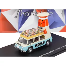   Franstyle - RENAULT R8 BELIN TDF PETIT PERSONNAGE 1965 IVORY LIGHT BLUE