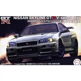   Fujimi - SKYLINE GT-R V-SPEC II NUR WITH NISMO FRONT AERO BUMPER BNR34 autó makett