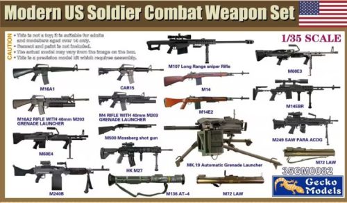 Gecko Models - Modern US Soldier Combat Weapon Set