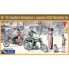   Gecko Models - 60's-70's South. Vietnamese&Japanese Motorbike Set