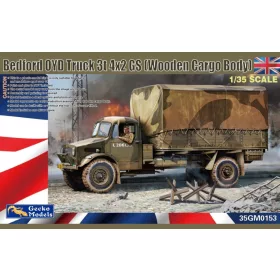   Gecko Models - Bedford OYD Truck 3t 4x2 GS (Wooden Cargo Body) harcjármű makett