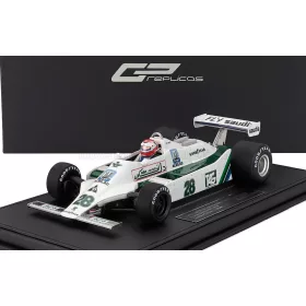   GP Replicas - WILLIAMS F1  FW07 FORD N 28 WINNER BRITISH GP (with pilot figure) 1979 CLAY REGAZZONI WHITE GREEN