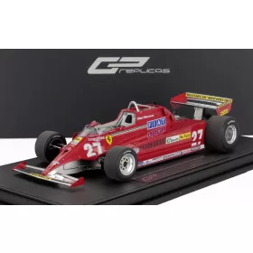   GP Replicas - FERRARI F1  126CK N 27 WINNER SPAIN GP 1981 GILLES VILLENEUVE - APRIBILE - WITH OPENINGS - DETTAGLIO MOTORE - ENGINE DETAIL RED SILVER