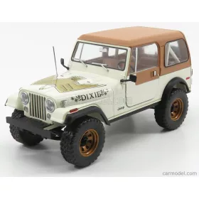   Greenlight - Jeep Cj-7 Dixie Open 1979 - Look-A-Like Dixie - The Dukes Of Hazzard White