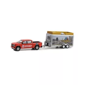   Greenlight - 1:64 Chevrolet Silverado and Indianapolis Motor Speedway Trailer 2023 (Hobby Exclusive) - Hitch   Tow - GREENLIGHT