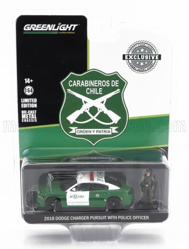 Greenlight - DODGE CHARGER POLICE CARABINEROS DE CHILE 2018 GREEN WHITE