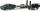 Greenlight - Hollywood Hitch & Tow Series 11 - Yellowstone (2018-Current TV Series) - 2018 Ford F-150 Montana Livestock Association with 1992 Ford Bronco Montana Livestock Association on Flatbed Trailer - Evergreen