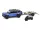 Greenlight - 1:64 2021 Ford Bronco Black Diamond - Velocity Blue Metallic with Utility Trailer and Motorcycle Solid Pack - Hitch & Tow Series 32 - GreenLight