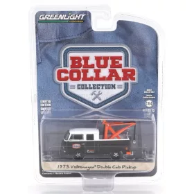   Greenlight - VOLKSWAGEN T1 TYPE 2 PICK-UP DOUBLE CABINE TEXACO 24h ROAD SERVICE WRECKER 1973 BLACK WHITE