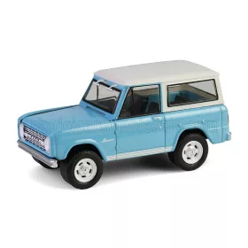   Greenlight - FORD USA BRONCO CUSTOM SUV 1966 LIGHT BLUE WHITE