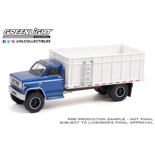 GREENLIGHT - S.D. Trucks Series 13 - 1980 Chevrolet C-70 Grain Truck - Blue Poly Cab with White Bed Solid Pack