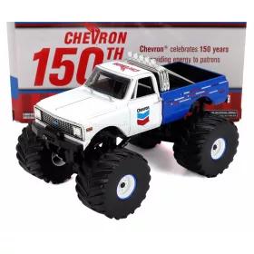   Greenlight - CHEVROLET K-10 PICK-UP MONSTER TRUCK CHEVRON 1972 WHITE BLUE