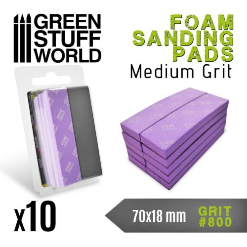 Green Stuff World - Foam Sanding Pads 800 Grit