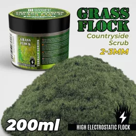   Green Stuff World - Static Grass Flock 2-3mm - COUNTRYSIDE SCRUB - 200 ml