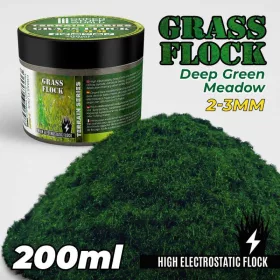   Green Stuff World - Static Grass Flock 2-3mm - DEEP GREEN MEADOW - 200 ml