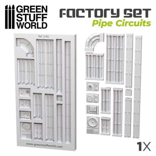 Green Stuff World - Pipe Circuits Silicone Mould