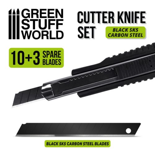 Green stuff World - Black Hobby Knife + 10x Black spare blades