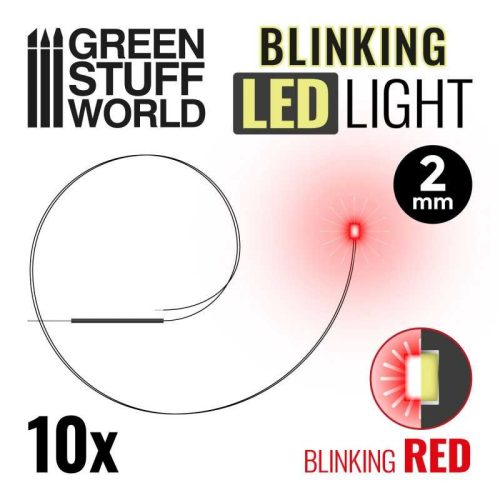Green Stuff World - Micro Leds - Blinking Red - 2Mm (0805 Smd)