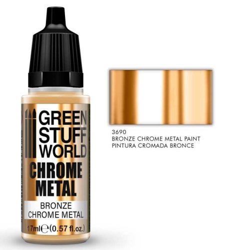 Green Stuff World - Chrome Metal Paint - Bronze Color 17Ml