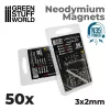 Green Stuff World - Neodymium Magnets 3x2mm - 50 units (N35)