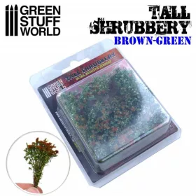 Green Stuff World - Tall Shrubbery - Brown Green (8x8x3cm)