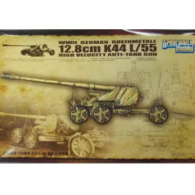   Great Wall Hobby - 1/35 WWII German Rheinmetall 12.8cm K44 L/55 High Velocity Anti-Tank Gun harcjármű makett