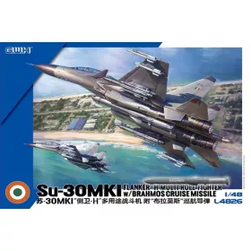   Great Wall Hobby - 1/48 Su-30 MKI Flanker H Multirole Fighter Indian Air Force with BRAHMOS Cruise Missile - new parts repülő makett