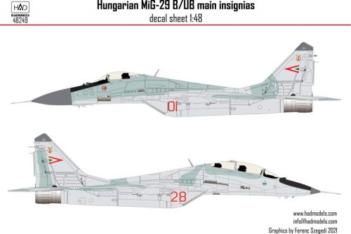 Had models - MiG-29 B/UB decal sheet 1:48