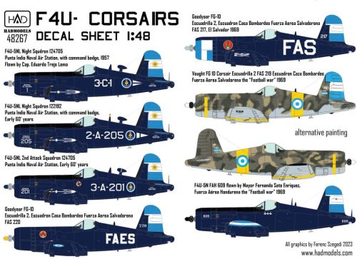 Had models - F4U- Corsairs decal sheet Part  2 1:48