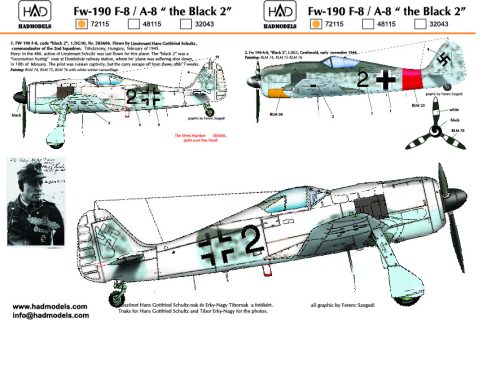HAD models - Fw-190 F-8 / A-8  (Luftwaffe "black 2")