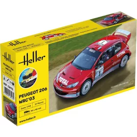 Heller - STARTER KIT Peugeot 206 WRC 03 autó makett