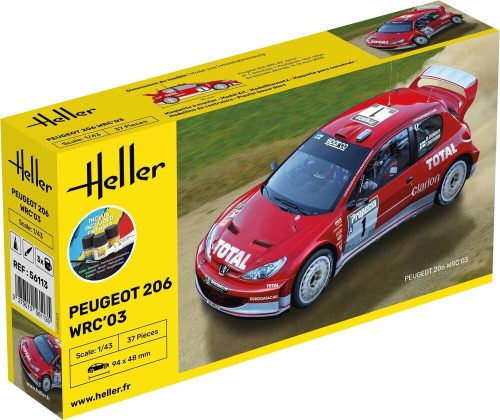 Heller - STARTER KIT Peugeot 206 WRC'03