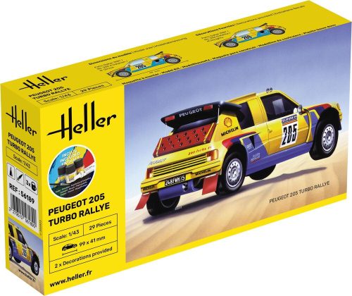 Heller - STARTER KIT Peugeot 205 Turbo Rally