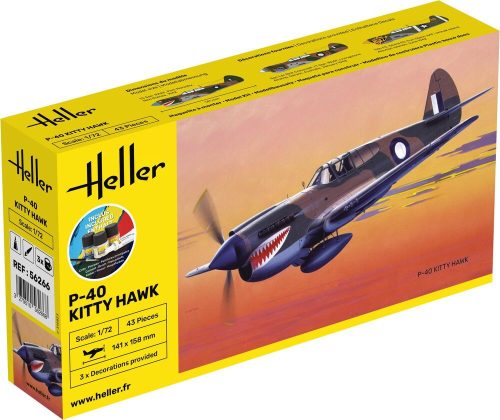 Heller - STARTER KIT P-40 Kitty Hawk