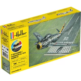   Heller - STARTER KIT F-86F SABRE / CANADAIR CL-13 B Sabre VI repülő makett