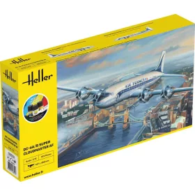   Heller - STARTER KIT DC6 Super Cloudmaster AF repülő makett