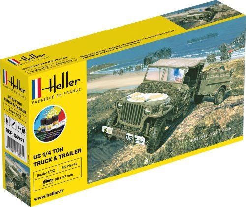 Heller - US 1/4 Ton Truck Trailer
