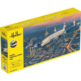 Heller - STARTER KIT Super Constellation TWA repülő makett