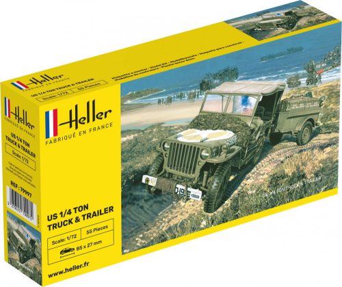 Heller - Willys Mb Jeep and Trailer