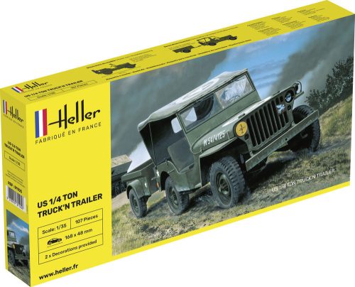 Heller - US 1/4 Ton Truck 'n Trailer