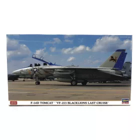   Hasegawa - GRUMMAN F-14D TOMCAT VF-213 BLACKLIONS LAST CRUISE MILITARY AIRPLANE 1974 /