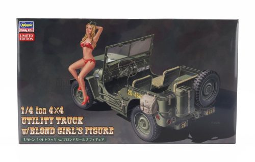 Hasegawa - JEEP WILLYS MB U.S 1/4 TON 4X4 MILITARY UTILITY TRUCK WITH BLOND GIRL FIGURE 1942 /