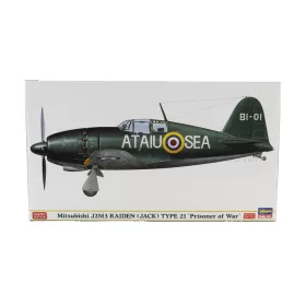   Hasegawa - MITSUBISHI J2M3 RAIDEN TYPE 21 PRISONER OF WAR MILITARY AIRPLANE 1942 /